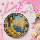 Mediterranean Lemon Coast Sailing ペーパープレート (パーティー)