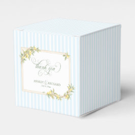 Mediterranean Lemon Coastal Stripe Wedding フェイバーボックス