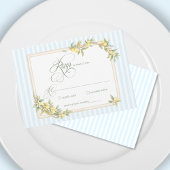 Mediterranean Lemon Coastal Stripe Wedding RSVP