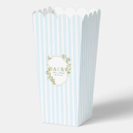 Mediterranean Lemon Crest Wedding Popcorn フェイバーボックス