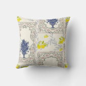 Mediterranean Lemon Floral Pattern  クッション (裏面)