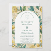 Mediterranean Lemon Garden Wedding 招待状 (正面)