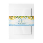 Mediterranean Lemon Grove Coastal Wedding 招待状ベリーバンド (正面例)