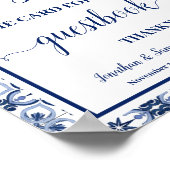 Mediterranean Lemon Leave Card Here Wedding Shower ポスター (角)