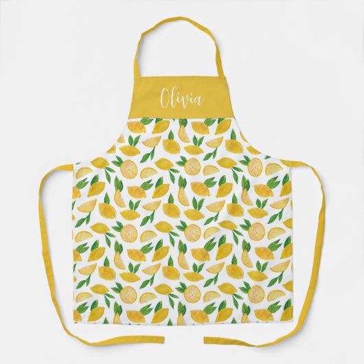 Mediterranean Lemon pattern エプロン (正面)