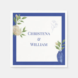 Mediterranean Lemon Personalized Wedding Napkins スタンダードカクテルナプキン