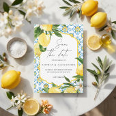 Mediterranean Lemon Save the Date | Italian Amalfi 招待状