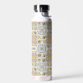 Mediterranean Lemon Tile Italian Coastal Design ウォーターボトル (左面)