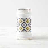 Mediterranean Lemon Tile Italian Talavera ビールジョッキ (中央)
