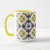 Mediterranean Lemon Tile Italian Talavera マグカップ (左)