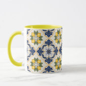 Mediterranean Lemon Tile Italian Talavera マグカップ (左)