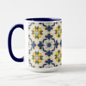 Mediterranean Lemon Tile Italian Talavera マグカップ (左)