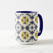 Mediterranean Lemon Tile Italian Talavera マグカップ (正面右)