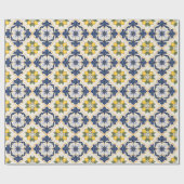 Mediterranean Lemon Tile Italian Talavera ラッピングペーパー (フラット)