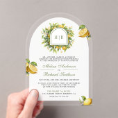 Mediterranean Lemon Wedding アクリル招待状 (インサイチュ (ポータブル))