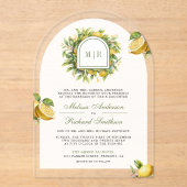 Mediterranean Lemon Wedding アクリル招待状 (正面)