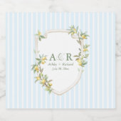 Mediterranean Lemon Wedding スパークリングワインラベル (シングルラベル)