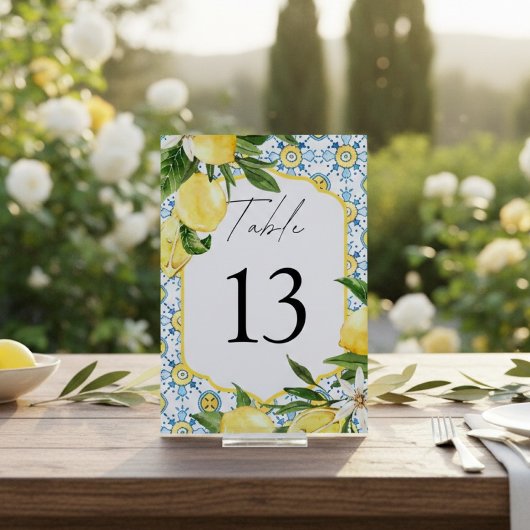 Mediterranean Lemon Wedding  テーブルナンバー