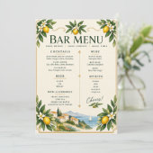Mediterranean Lemon Wedding Bar Menu | イタリア風 メニュー (スタンド正面)