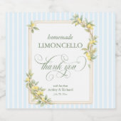 Mediterranean Lemon Wedding Limoncello リキュールボトルラベル (シングルラベル)