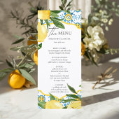 Mediterranean Lemon Wedding Menu メニュー