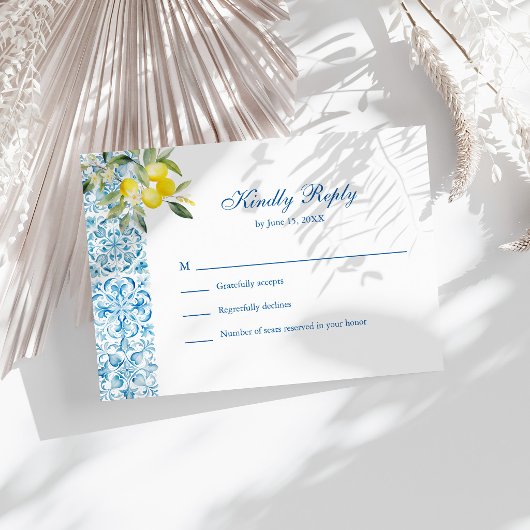 Mediterranean Lemon Wedding RSVP