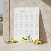 Mediterranean Lemon Wedding Seating Chart  ポスター