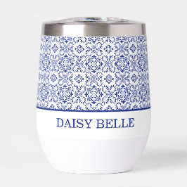 Mediterranean Lemons Blue Mosaic Tile Wedding