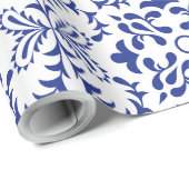 Mediterranean Lemons Blue Mosaic Tile Wedding ラッピングペーパー (ロールコーナー)