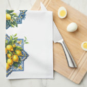 Mediterranean Lemons Kitchen Towel キッチンタオル (四つ折り)