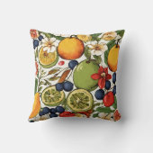 Mediterranean Limes, Lemons and Flowers. Painted クッション (裏面)