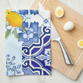 Mediterranean,majolica,tiles  Tablecloth キッチンタオル (四つ折り)