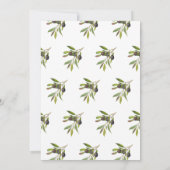 Mediterranean Minimal Olive Branch Bridal Shower 招待状 (裏面)