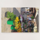 Mediterranean Moments no.5、花の市場 ジグソーパズル (横)