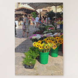 Mediterranean Moments no.5、花の市場 ジグソーパズル