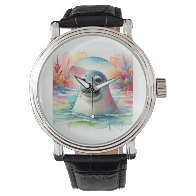 Mediterranean monk seal serenity 210824AREF111 - W 腕時計 (正面)