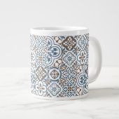 Mediterranean Moroccan Tile pattern ジャンボコーヒーマグカップ (正面右)