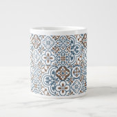 Mediterranean Moroccan Tile pattern ジャンボコーヒーマグカップ (正面)