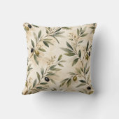 Mediterranean Olive Branch Pattern Cushion クッション (裏面)