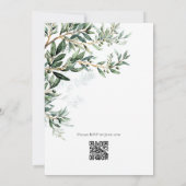 Mediterranean Olive Branch Wedding Invitation 招待状 (裏面)
