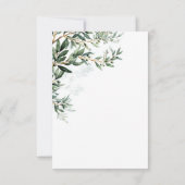 Mediterranean Olive Branch Wedding Save the Date  セーブザデート (裏面)