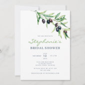 Mediterranean Olive Bridal Shower Invitation 招待状 (正面)