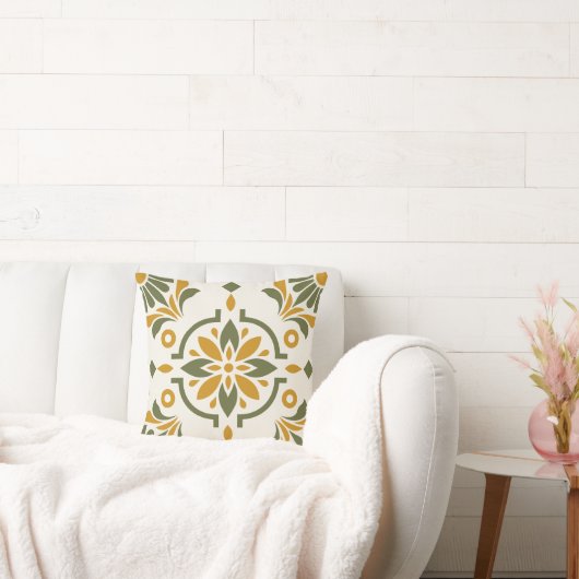 Mediterranean Olive Tile クッション (ソファ)