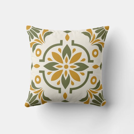 Mediterranean Olive Tile クッション (裏面)