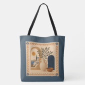 Mediterranean Olive Vase Tote Bag トートバッグ (裏面)
