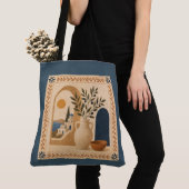 Mediterranean Olive Vase Tote Bag トートバッグ (クローズアップ)