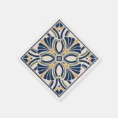 Mediterranean Ornamental Tile スタンダードカクテルナプキン (角)