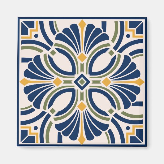Mediterranean Ornamental Tile マグネット (正面)