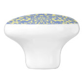 Mediterranean Pattern - Blue and Yellow Ornament セラミックノブ (側面)
