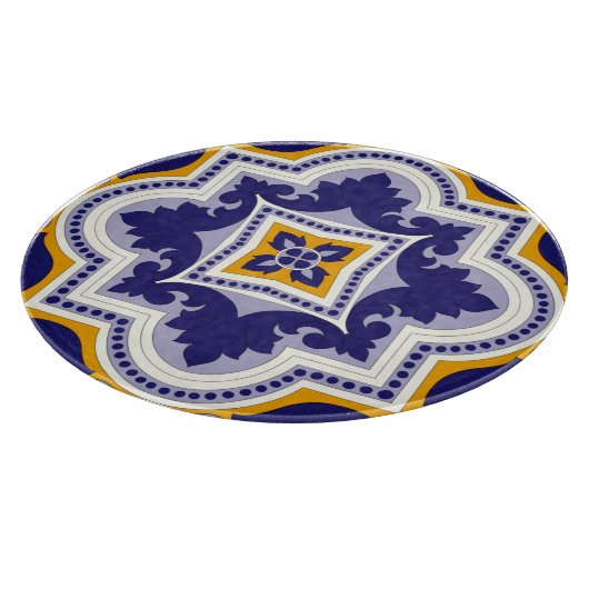 Mediterranean Pattern Kitchen カッティングボード (角)